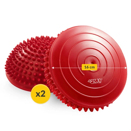 Szenzoros egyensúlyozó félgömb, 2 db, piros