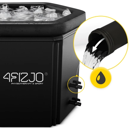 Beépített hűtőrendszerrel ellátott hordozható jégkád