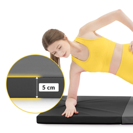 Összehajtható tornamatrac, szürke