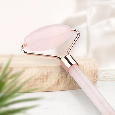 Természetes rózsakvarc arcgörgő