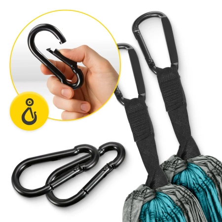 Mountain Goat kétfős utazási függőágy, szürke és türkizkék