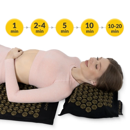 ECO akupresszúrás matrac párnával, XL, fekete