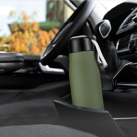 Termosz palack pánttal, 540 ml, zöld