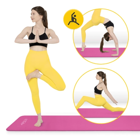 NBR jógaszőnyeg, 180 × 60 × 1,5 cm, rózsaszín