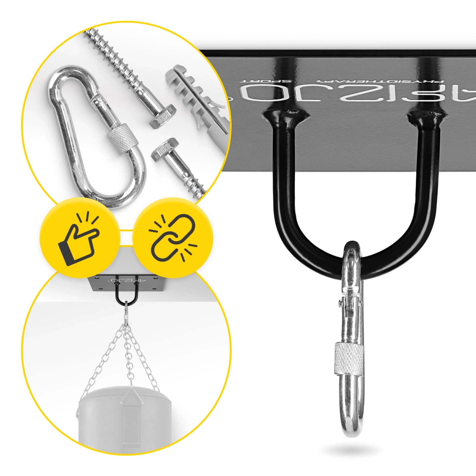 uchwyt sufitowy na worek bokserski