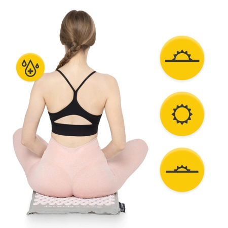 ECO akupresszúrás matrac hajdina és kókusz töltettel, rózsaszín