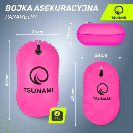 TSUNAMI felfújható biztonsági úszóbója, rózsaszín