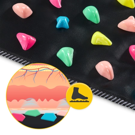 Kavicsokkal ellátott lábmasszírozó szőnyeg, 140 x 35 cm