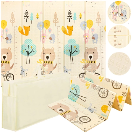 „Mackó a biciklin” csecsemő oktató puzzle szőnyeg, 200 x 180 cm