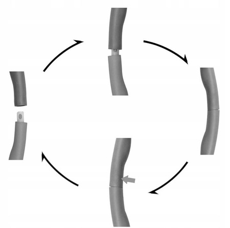 Szétszerelhető masszírozó hullahopp karika, 1 kg, rózsaszín