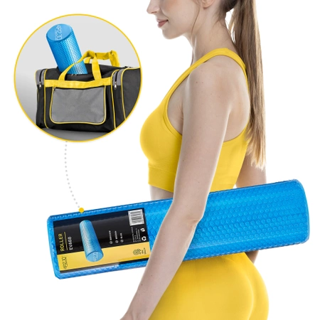 CARE+ bordázott masszázshenger, 60 cm, kék