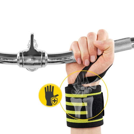 Csuklószorító, 2 db, sárga