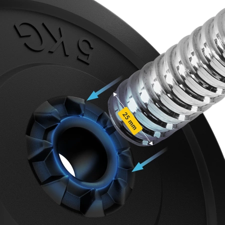 Rögzítőgyűrűs egykezes súlyzórúd, 2 db, 48 cm