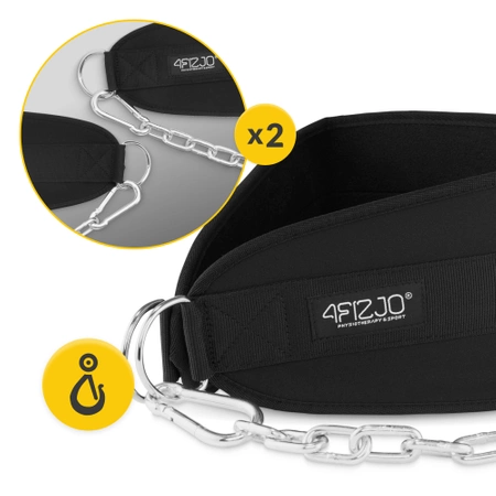 Dip Belt súlyemelő öv lánccal, 100 cm