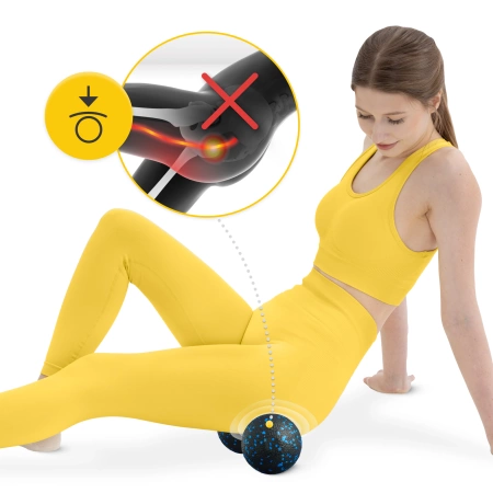 EPP dupla masszázslabda, 12 cm, kék