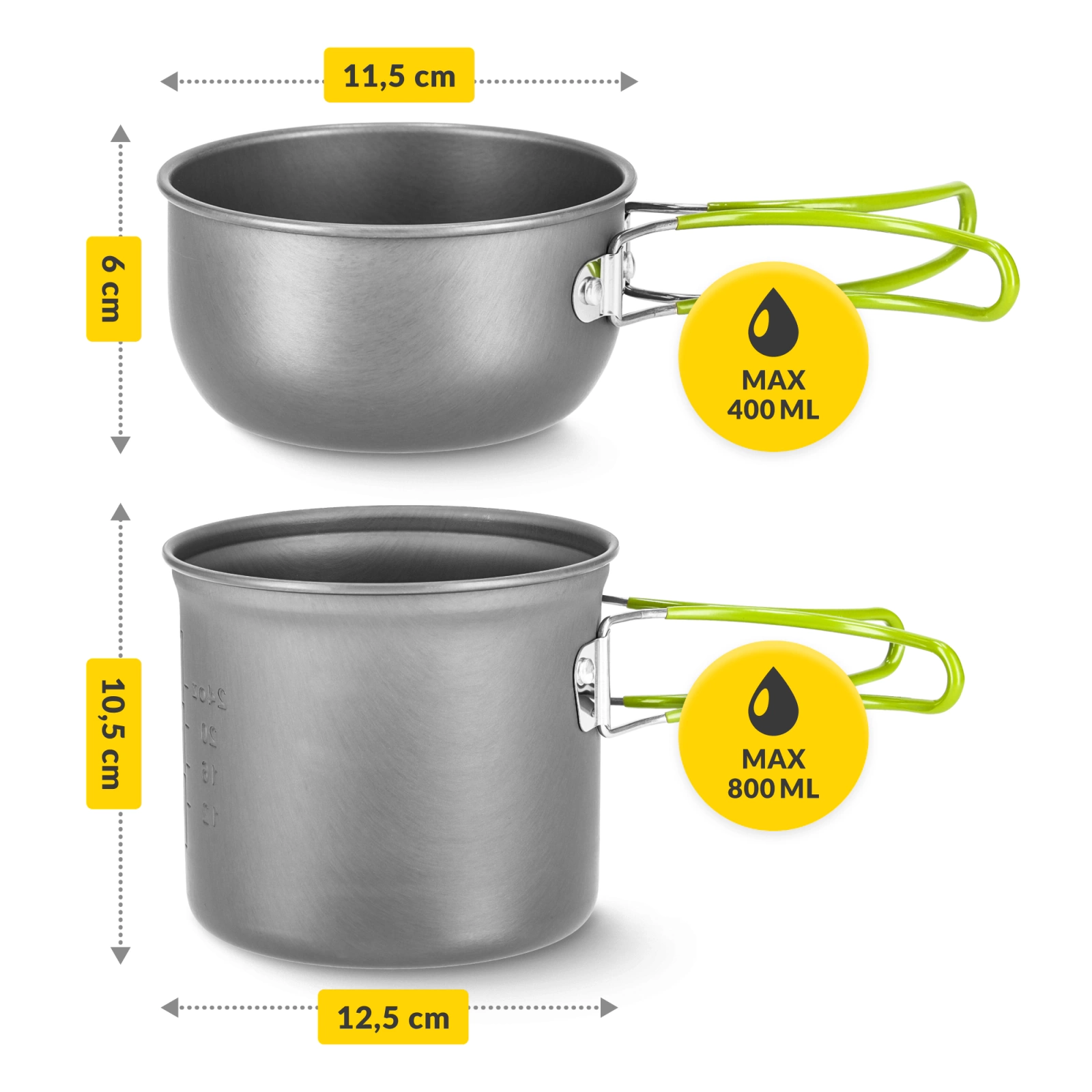 Naczynia na biwak Mountain Goat wymiary