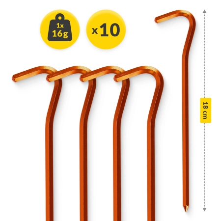 Alumínium sátorcövek, 10 db