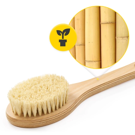 Hosszú, kemény fürdő- és masszázskefe