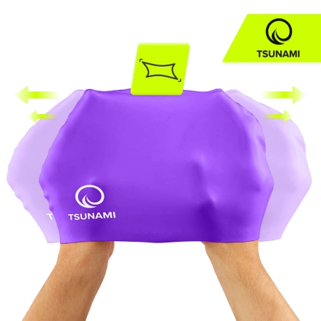 TSUNAMI unisex úszósapka, lila