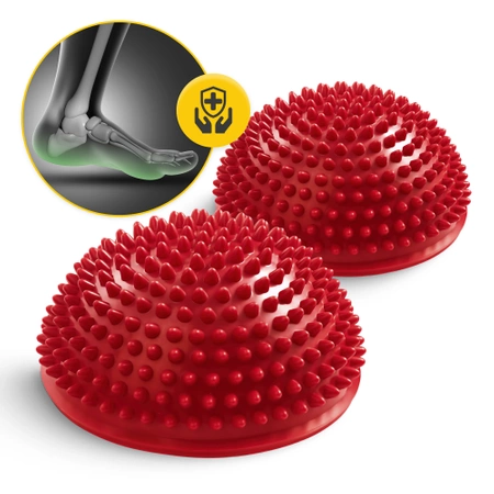 Szenzoros egyensúlyozó félgömb, 2 db, piros