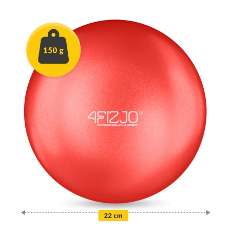 Pilates és rehabilitációs labda, 22 cm, piros