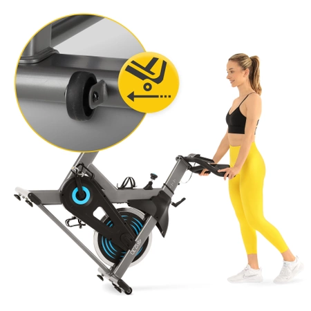 RACING spinning szobakerékpár, szürke