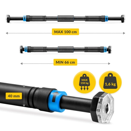 Feszítőrúdas húzódzkodó rúd, kék