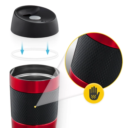 Mountain Goat TRAVEL termobögre, 400 ml, piros