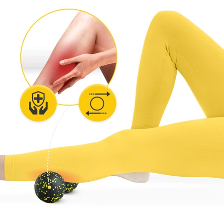 EPP dupla masszázslabda, 12 cm, sárga