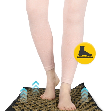 ECO akupresszúrás matrac hajdina és kókusz töltettel, fekete-arany