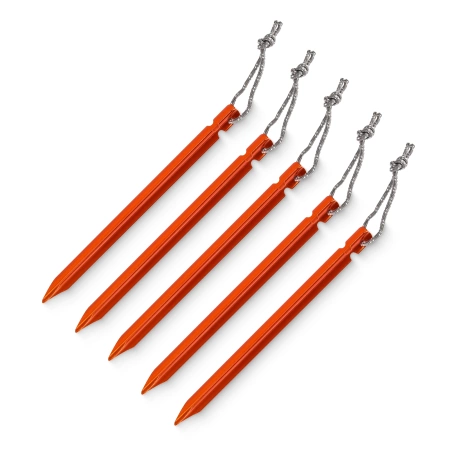 Háromszög alakú alumínium sátorcövek készlet, 15 cm, 10 db