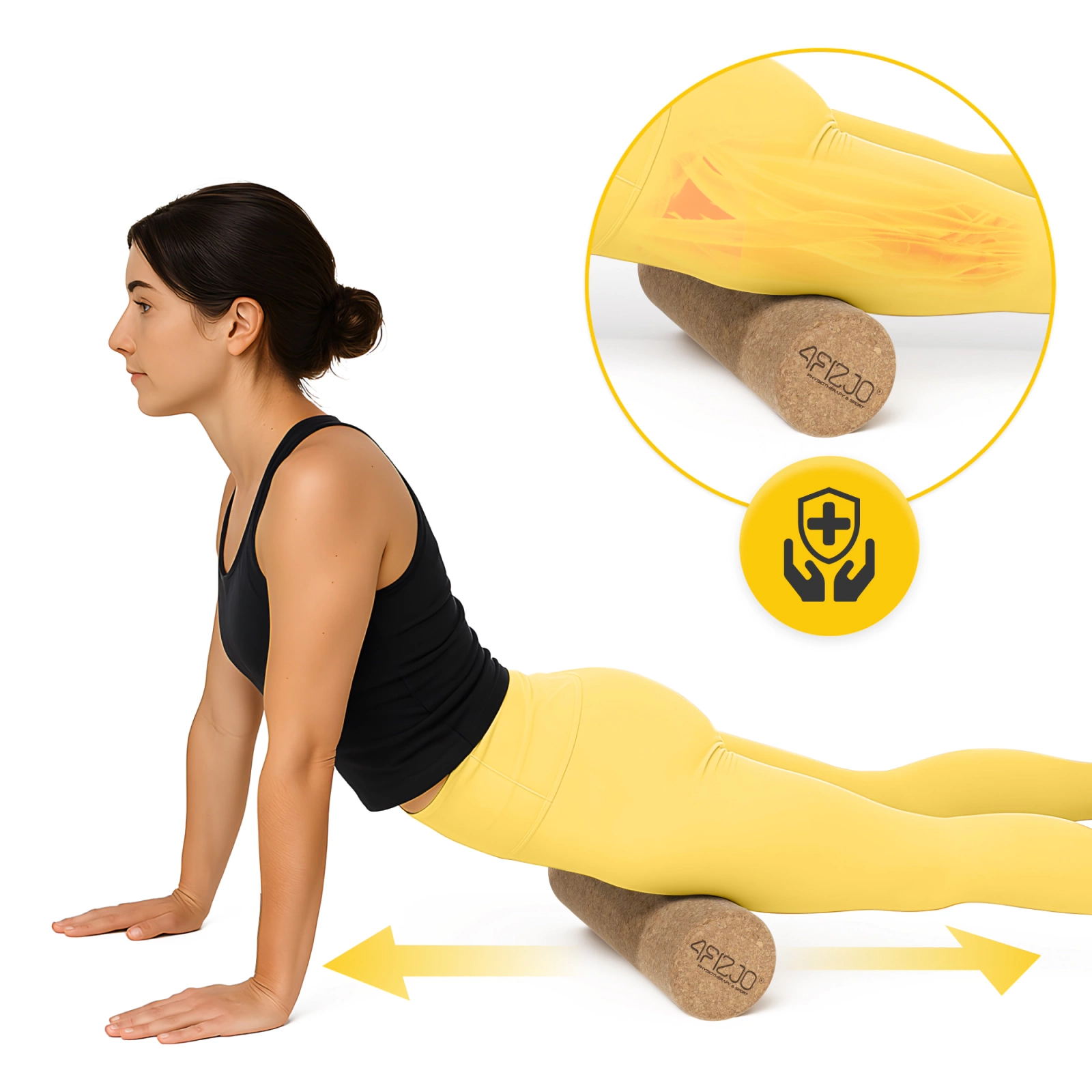 roller korkowy walek do masazu twardy gladki eco