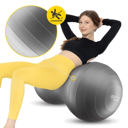 AIR BALL PEANUT gimnasztikai labda, szürke