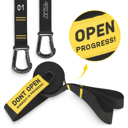 Gymnastic gyűrűk húzódzkodáshoz ABS-ből, fekete és sárga színben