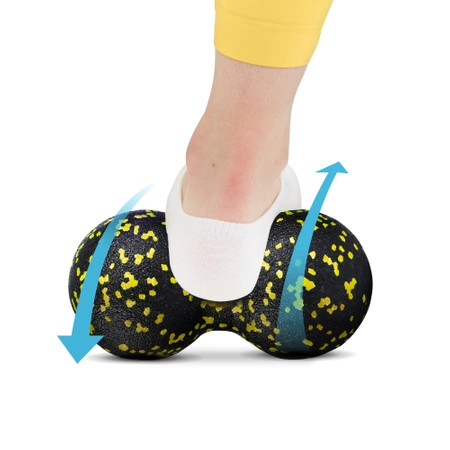 EPP dupla masszázslabda, 12 cm, sárga