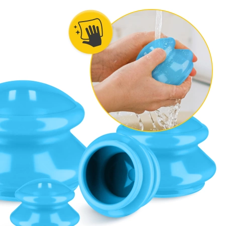 Gumiköpöly készlet, 4 db, kék