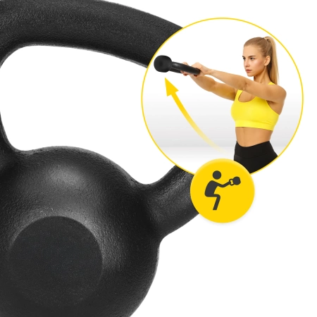 Öntöttvas kettlebell, 8 kg