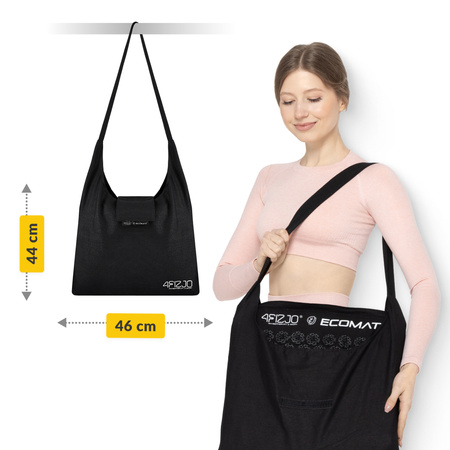 ECO akupresszúrás matrac hajdina és kókusz töltettel, fekete