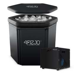 Beépített hűtőrendszerrel ellátott hordozható jégkád