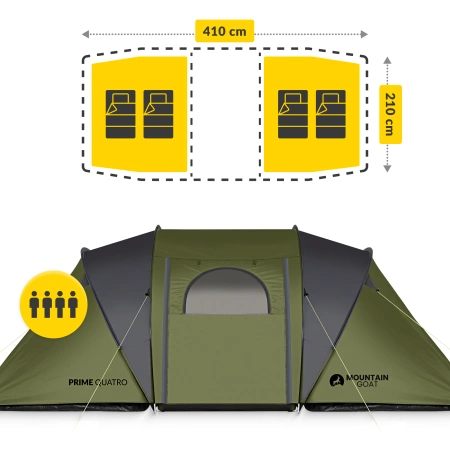 Mountain Goat PRIME QUATRO túrasátor, khaki
