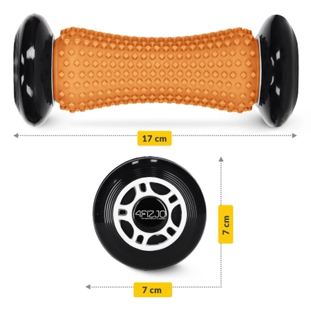 SPIKE ROLLER bordázott masszázshenger, narancssárga