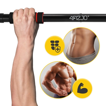 BASIC feszítőrúdas húzódzkodó rúd, piros