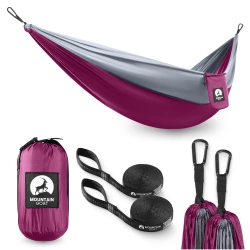 Mountain Goat egy személyes utazási függőágy, szürke és rózsaszín