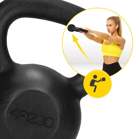 Öntöttvas kettlebell, 16 kg