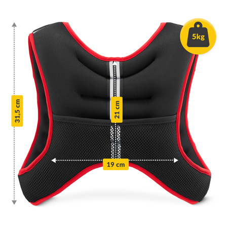 Súlyozott mellény edzéshez 5 kg