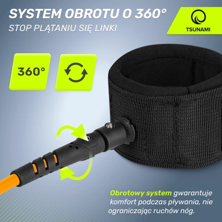 TSUNAMI leash SUP deszkához, narancssárga