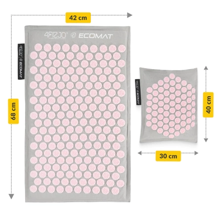 ECO akupresszúrás matrac hajdina- és töltettel, rózsaszín