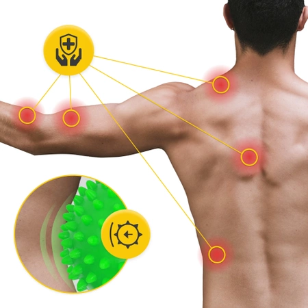 Dupla masszázslabda, zöld