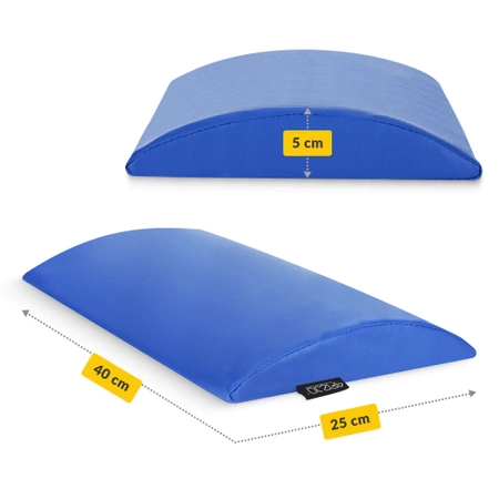 Ágyéktámasztó hengerpárna, kék