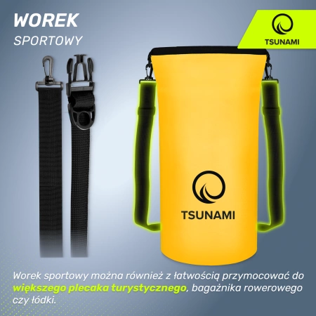 TSUNAMI vízálló zsák, 30 l, sárga